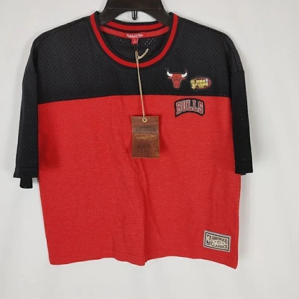 Mitchell & Ness Red Black Jersey Crop Hardwood Cla